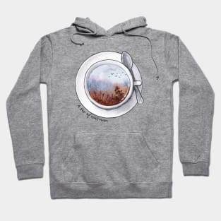 A sip of autumn - dark text Hoodie